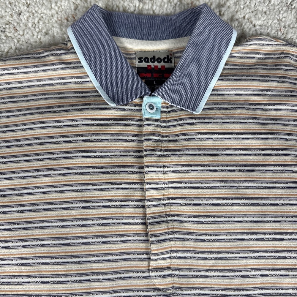 Vintage 90's Jamie Sadock Mens Large Polo Shirt Short Sleeve Golf Tennis